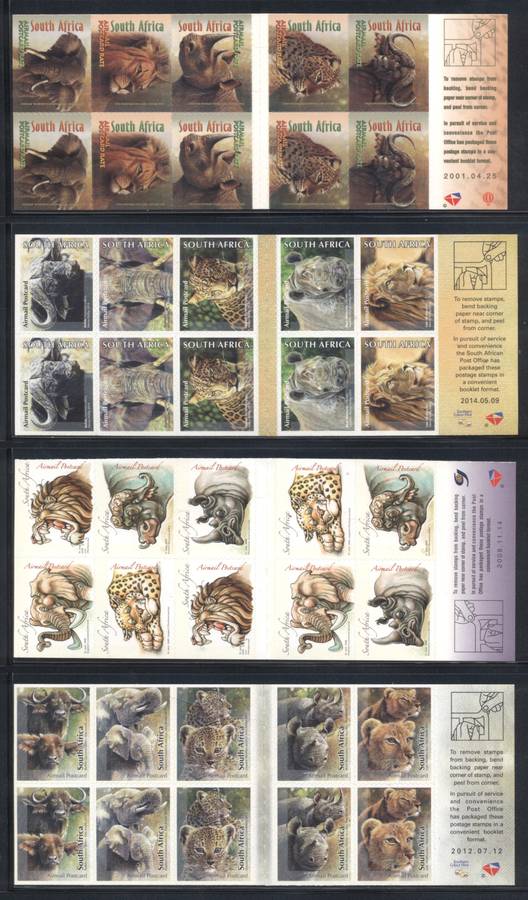 Modern RSA Big 5 self adhesive Booklets  x 4 - Mint & Complete