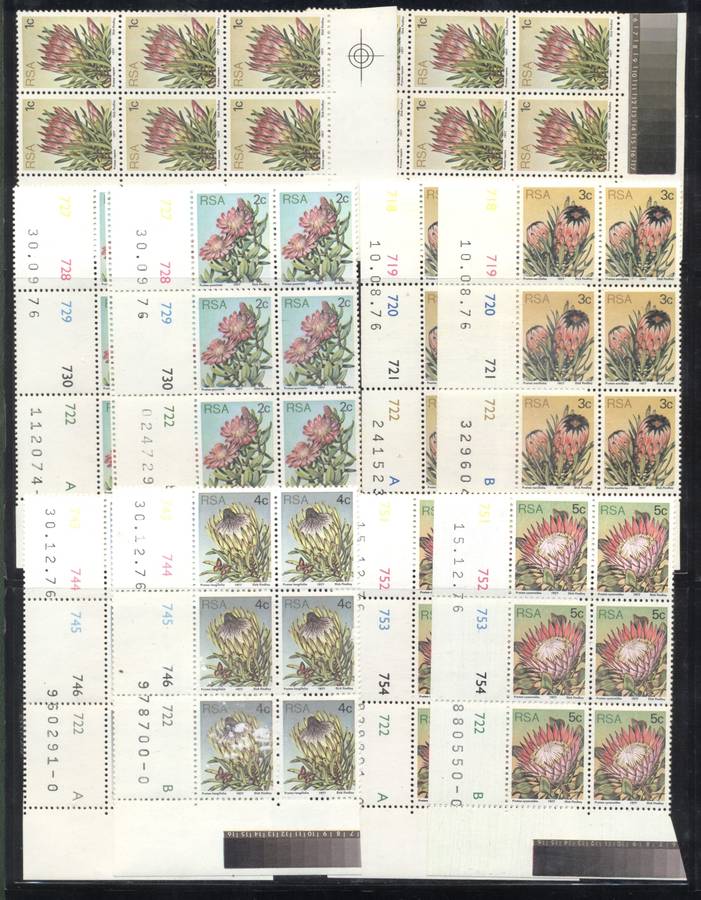 RSA Proteas Controls full sets of 17 in A & B + Coil strips - see 4 scans