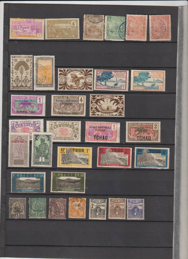 French African colonies stamp selection. Interesting. See Scans !!!