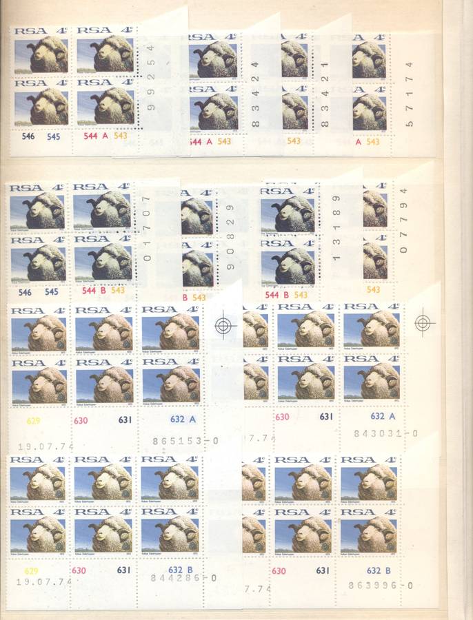 RSA 1st Definitives Various printings collection in 16 pg/ 32 side Pronto Controls album