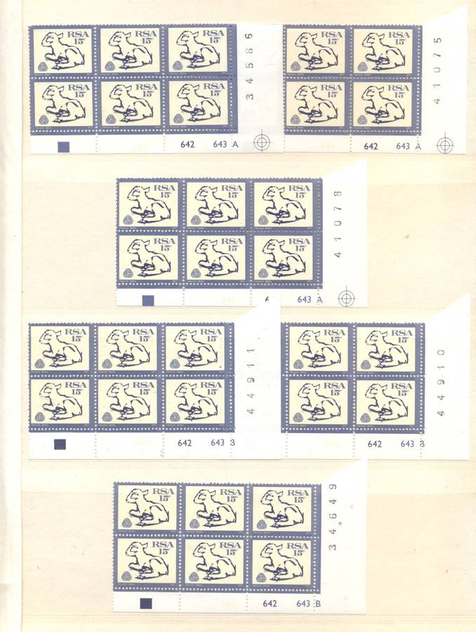 RSA 1st Definitives Various printings collection in 16 pg/ 32 side Pronto Controls album