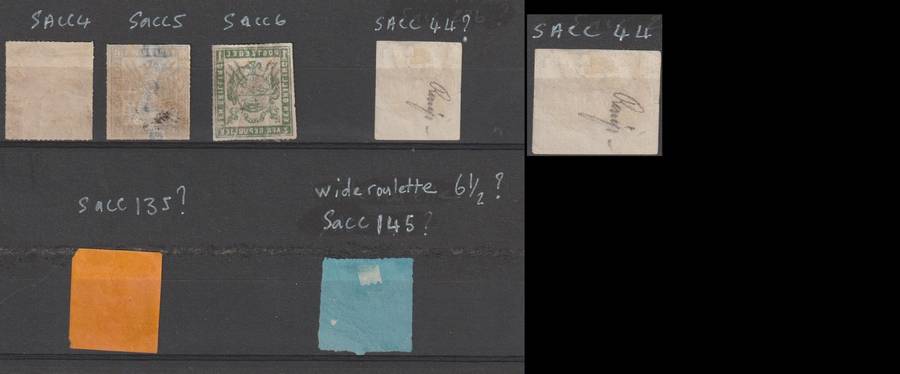 Transvaal 1869-1879 Selection SACC 4,5,6,44,135,145