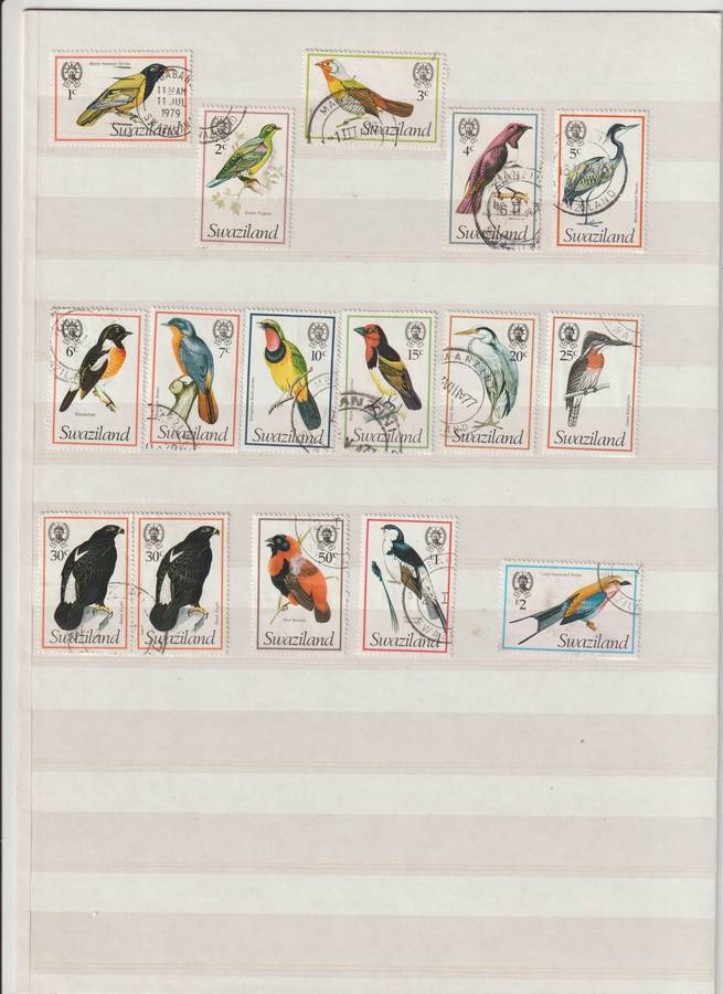 Swaziland new definitive issue (Birds) Stamps and FDC. **M, *M, U. See Scans.