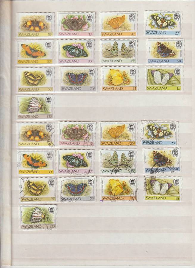 Swaziland 1987 & 1990 Butterflies, stamps **m, *m, u & FDC's selection. See Scans.