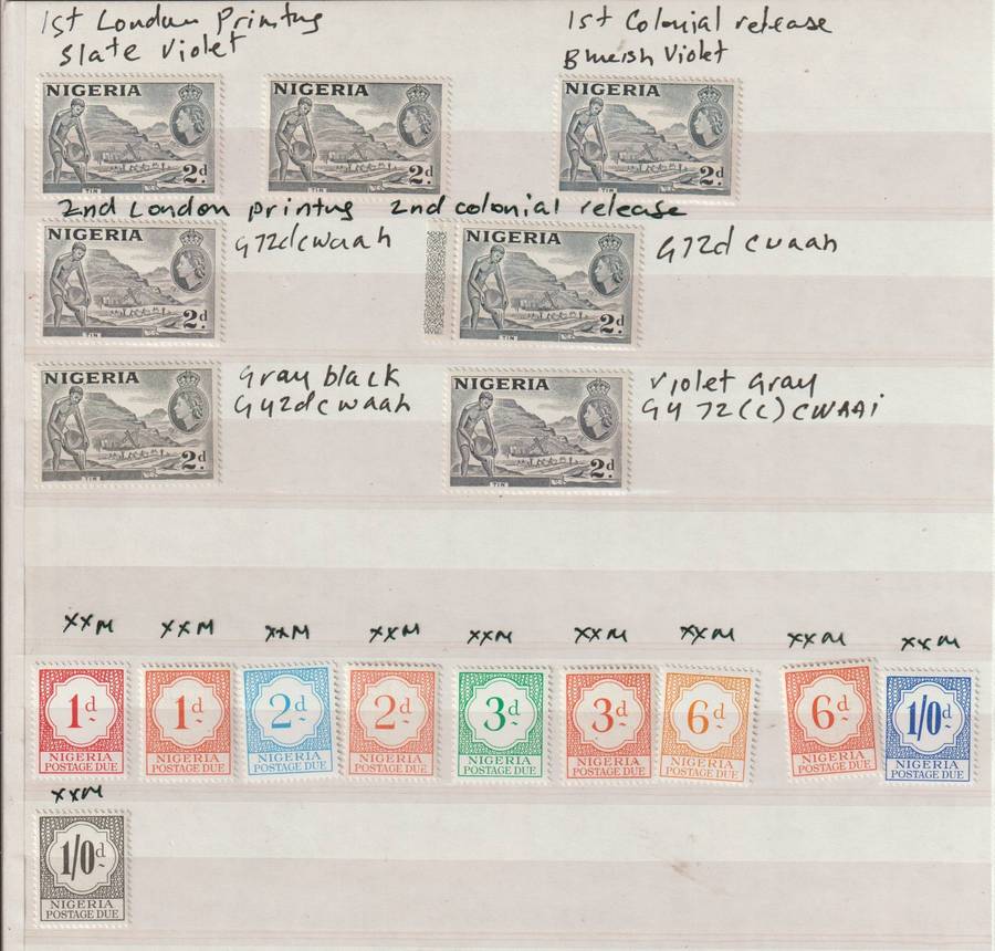 Nigeria 1936 - 1960 ** M, *M, *U. Good CV See Scans.