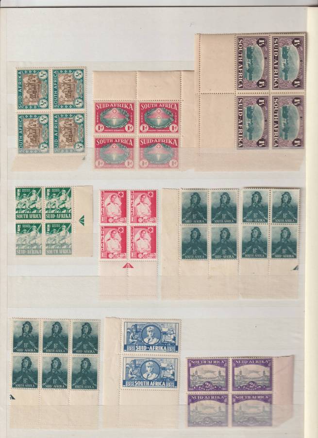 Union of South Africa 1933 - 1938 **M Controls, Blocks CV + R 11500.00. See Scans.