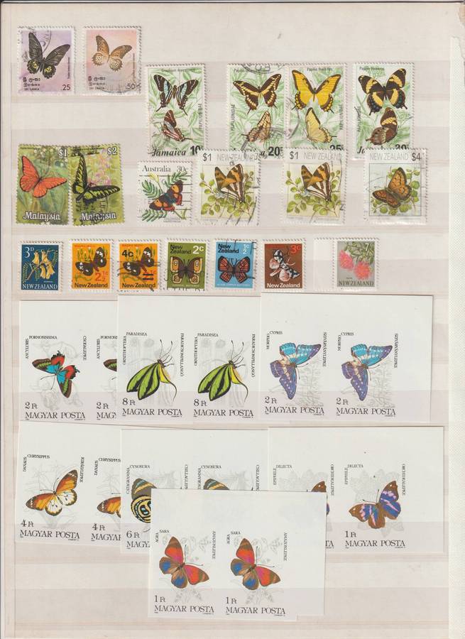 Butterfly Thematics various countries **M,*M, Used. See Scans
