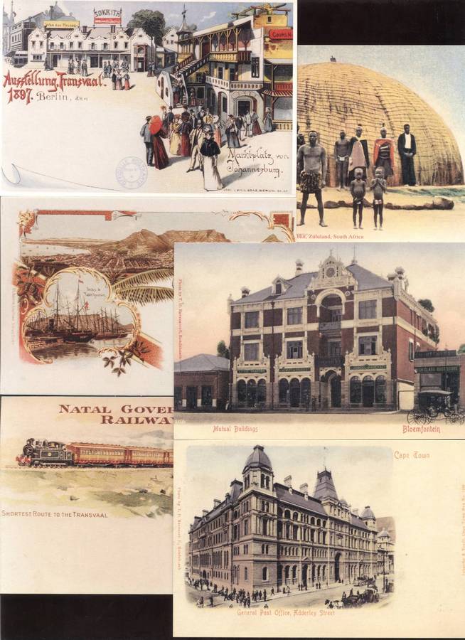 RSA 1996 - 100 years of postcards - full set of 10 postcards - FRESH