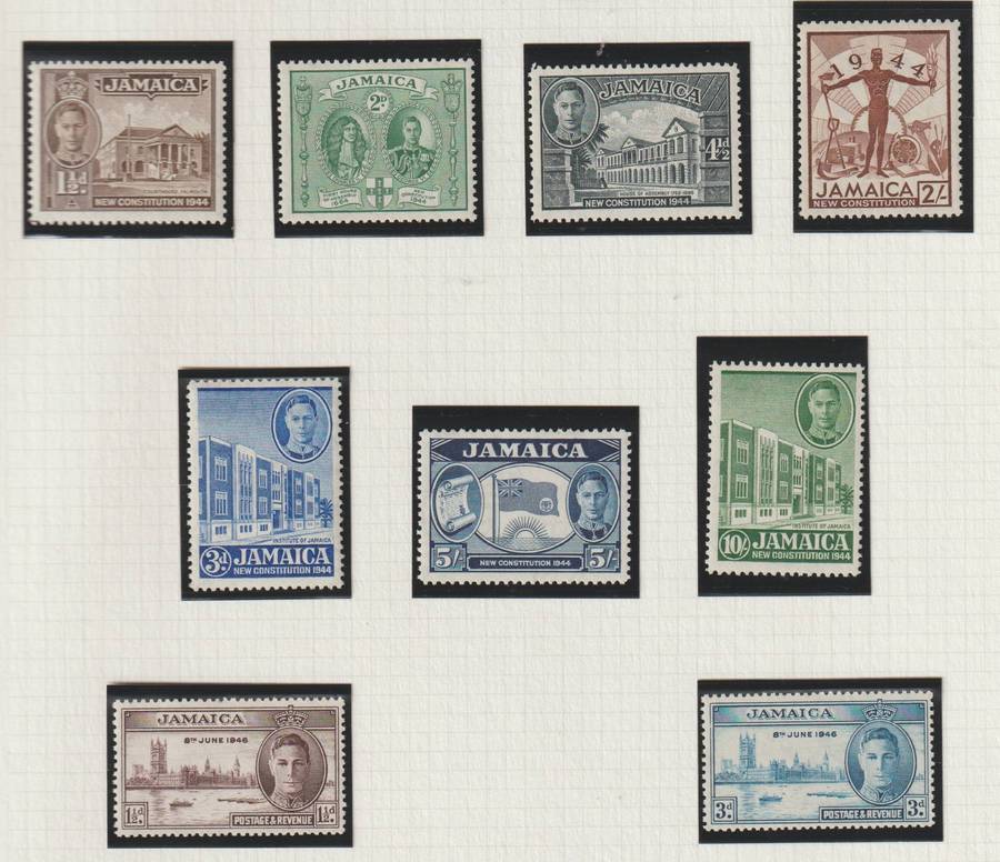 Jamaica 1945 - 1949 **m, * m. Great Selection. See Scans.