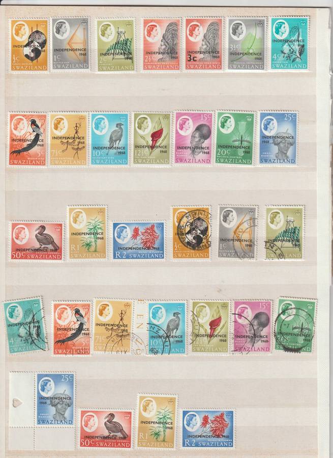 Swaziland QEII 1956 - 1968 selection *m, used. Good CV Value. See 4 Scans.