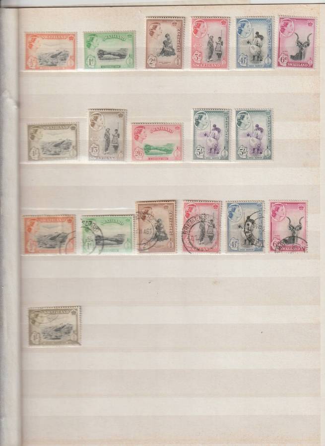 Swaziland QEII 1956 - 1968 selection *m, used. Good CV Value. See 4 Scans.