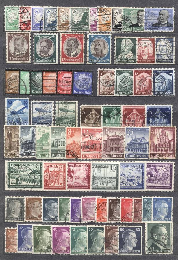 German Reich 1924 to 1941 used sets / selection - CV R 8000 + !! - Great selection
