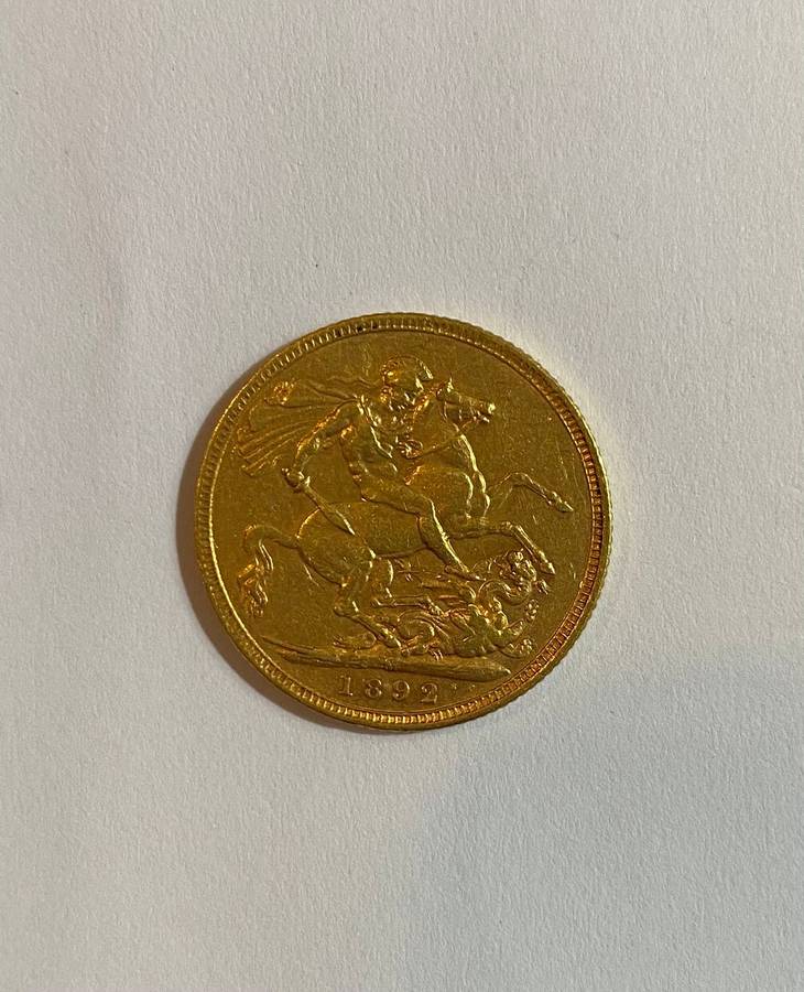 1892 Gold Victorian Sovereign - London