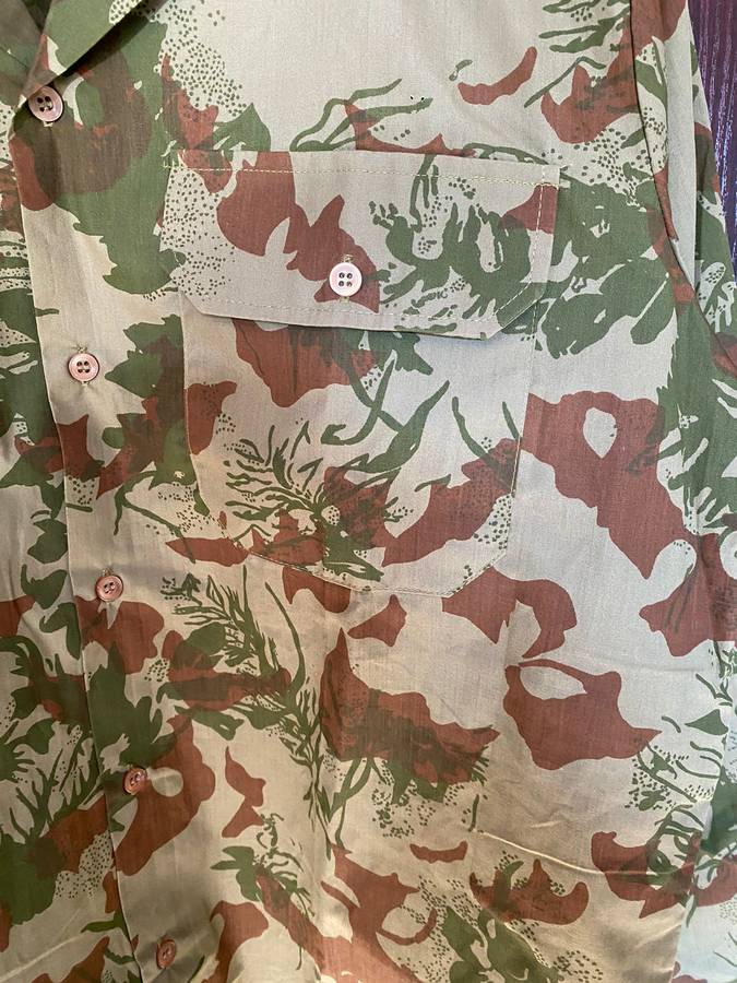 POLICE SPECIAL TASK FORCE 2ND PATTERN CAMO LONG SLEEVE SHIRT-SIZE XTRA LARGE-MEASURES 60 CM ARMPIT T
