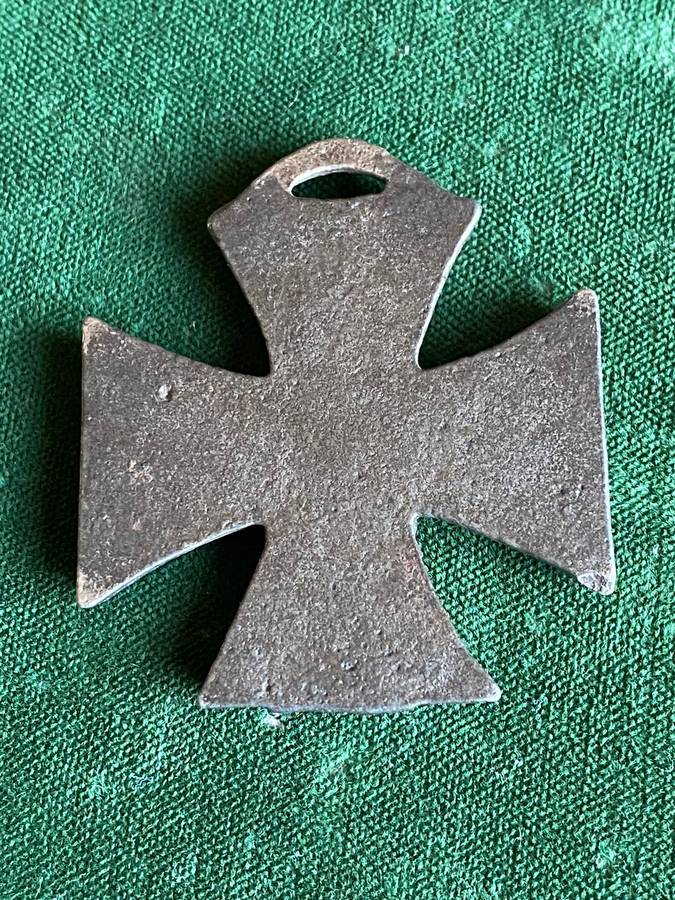 GERMAN/WW1-BRITISH MADE PROPAGANDA IRAN CROSS-USED WW1-CAST IRON-ORIGINAL