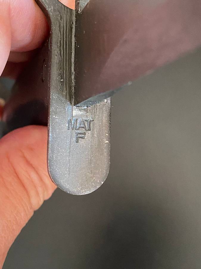 FRENCH MODEL MAS 56 BAYONET AND SCABBARD FOR THE BULLPUP FAMAS RIFLE-BOTH BAYONET AND SCABBARD IS IN