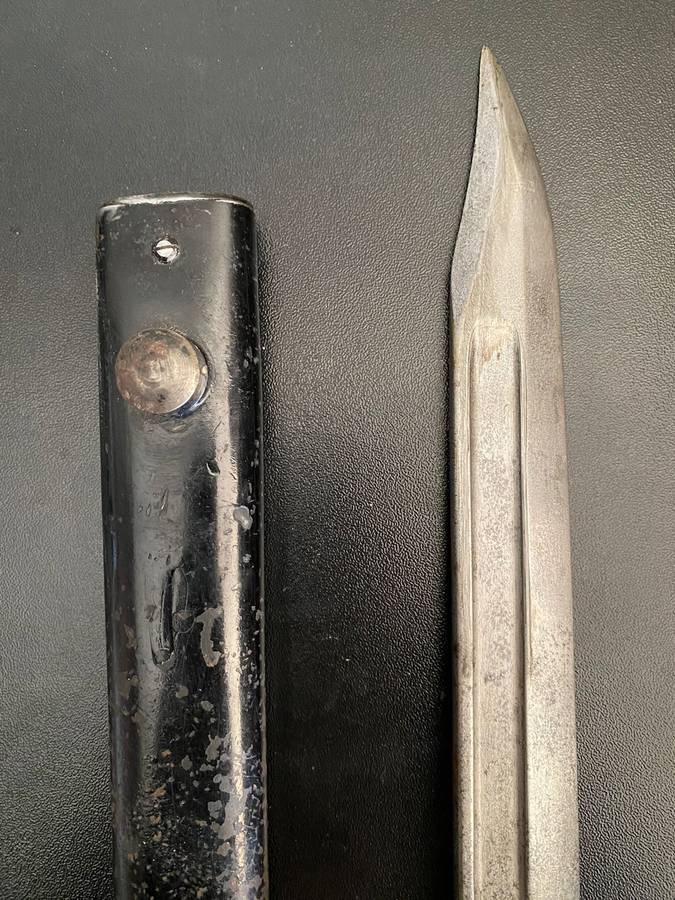 NO 9 BAYONET M50 MARKING ON IT WITH METAL SCABBARD