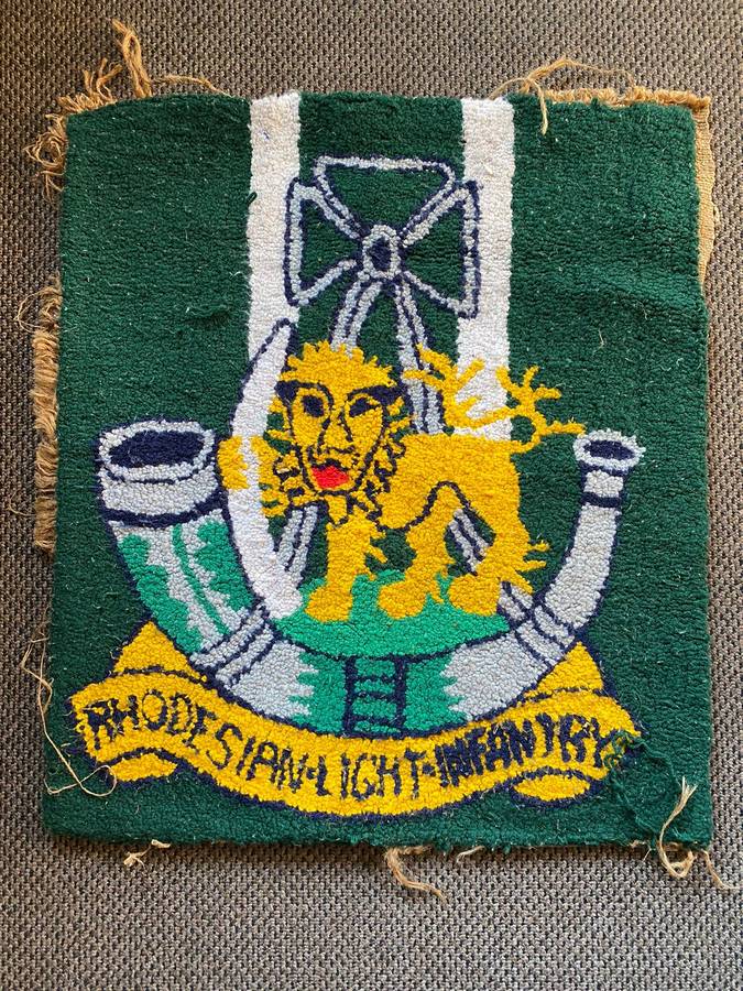 RHODESIAN LIGHT INFANTRY-WALL HANGING-MEASURES 70X60 CM