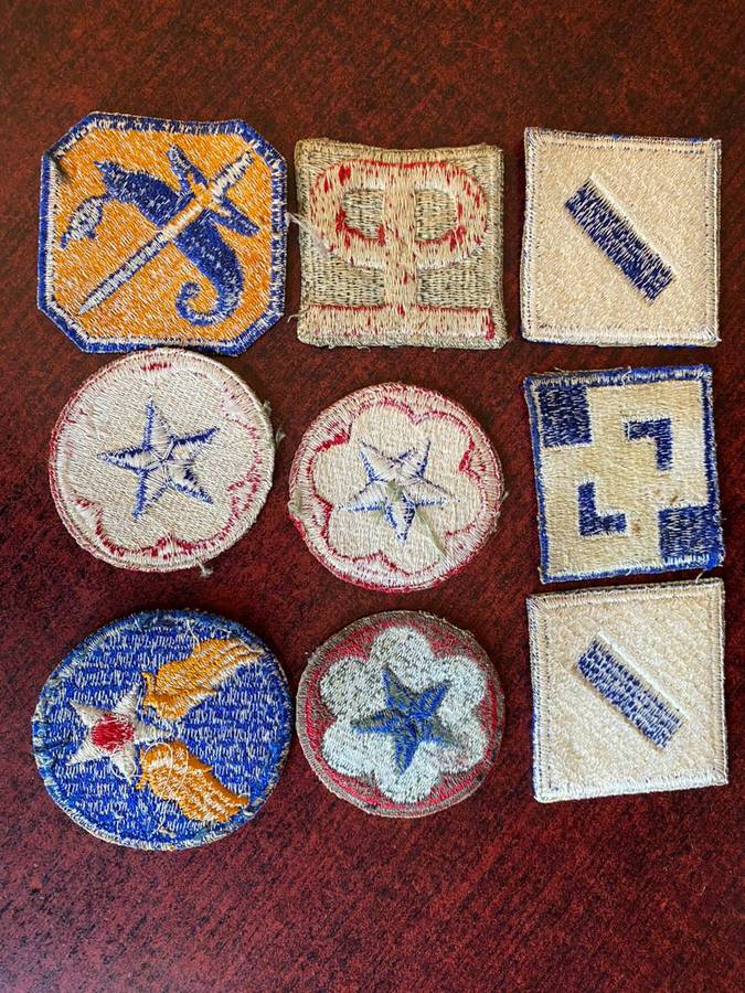 SELECTION OF 9 US ARMY DIVISIONAL PATCHES-SOLD TOGETHER