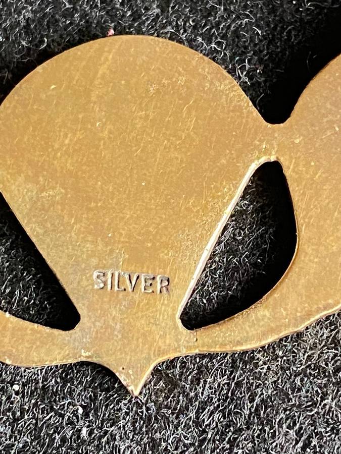 TRANSKEI SPECIAL FORCES-STERLING SILVER OFFICERS-PARA WING-SILVER MARKED-2 PINS-GILT COLOURED