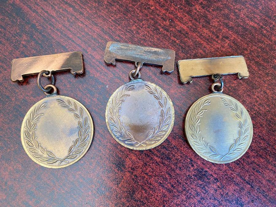 POLICE SPORT MEDALLIONS- 3 SOLD TOGETHER
