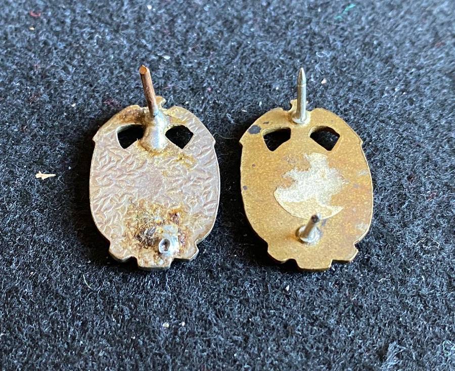 VINTAGE TRANSVAAL PROV. ADMINISTRATION COLLAR BADGE PAIR-ONE PIN MISSING