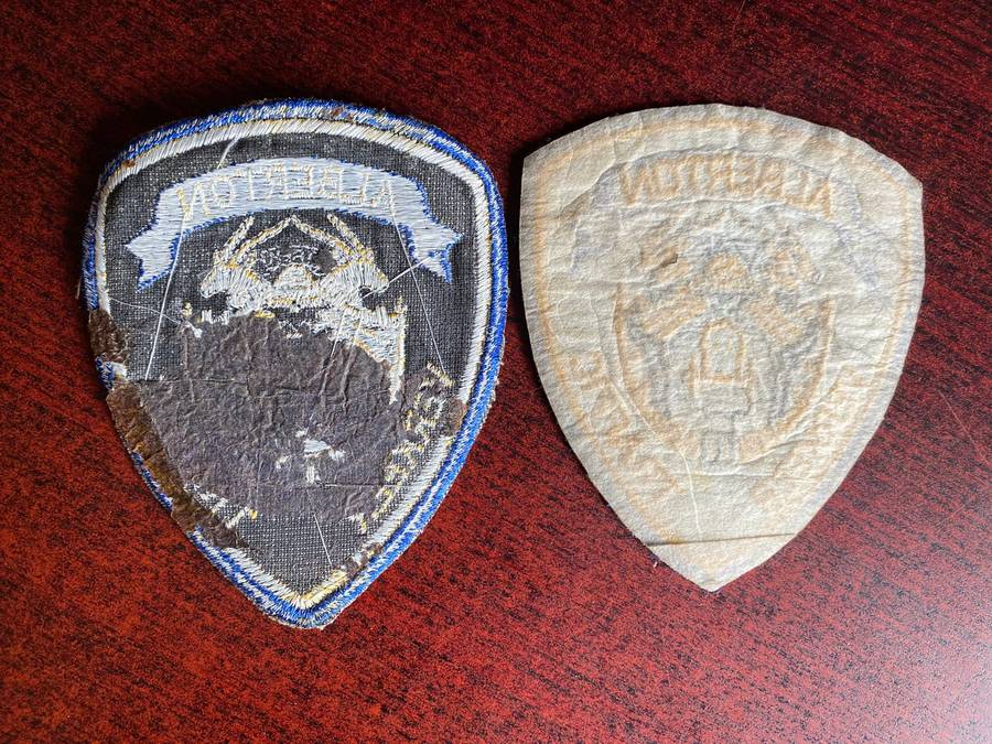 VINTAGE TRAFFIC PATCHES- PAIR