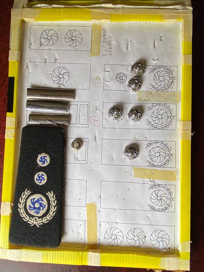 JOHANNESBURG FIRE BRIGADE BADGES AND RANKS-SOLD TOGETHER