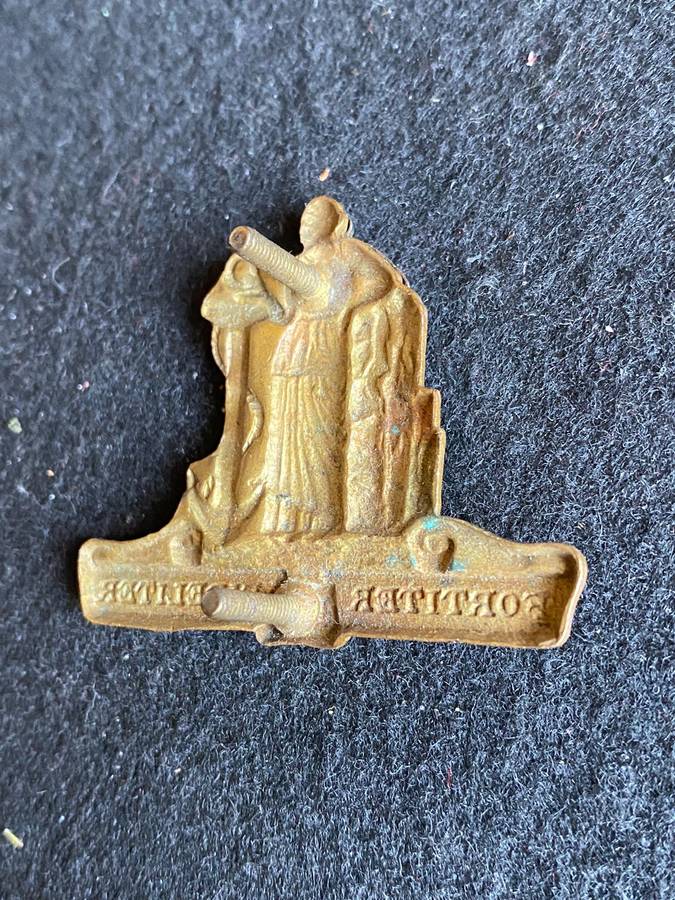 SA CAPE CORPS BI/METAL CAP BADGE-APPROVED 1973-LUGS COMPLETE