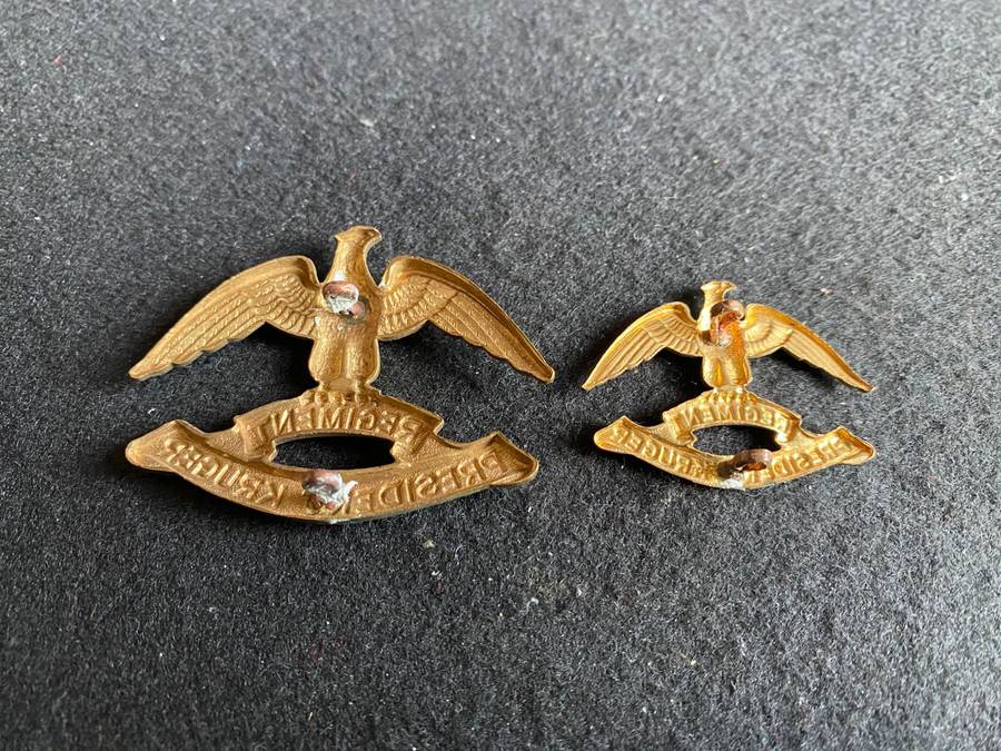 REGT. PRESIDENT KRUGER CAP AND COLLAR-WORN 1956-65-LUGS COMPLETE