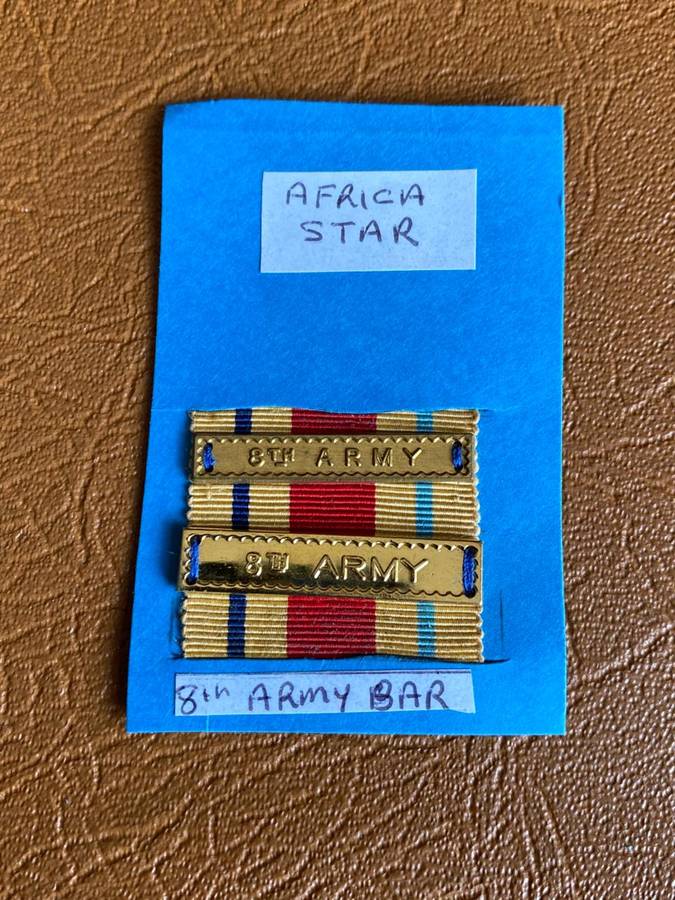AFRICA STAR 8TH ARMY BAR- X 2