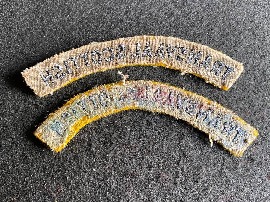 1ST BN. TRANSVAAL SCOTTISH TITLE PAIR-WORN FROM 1947-1990'S