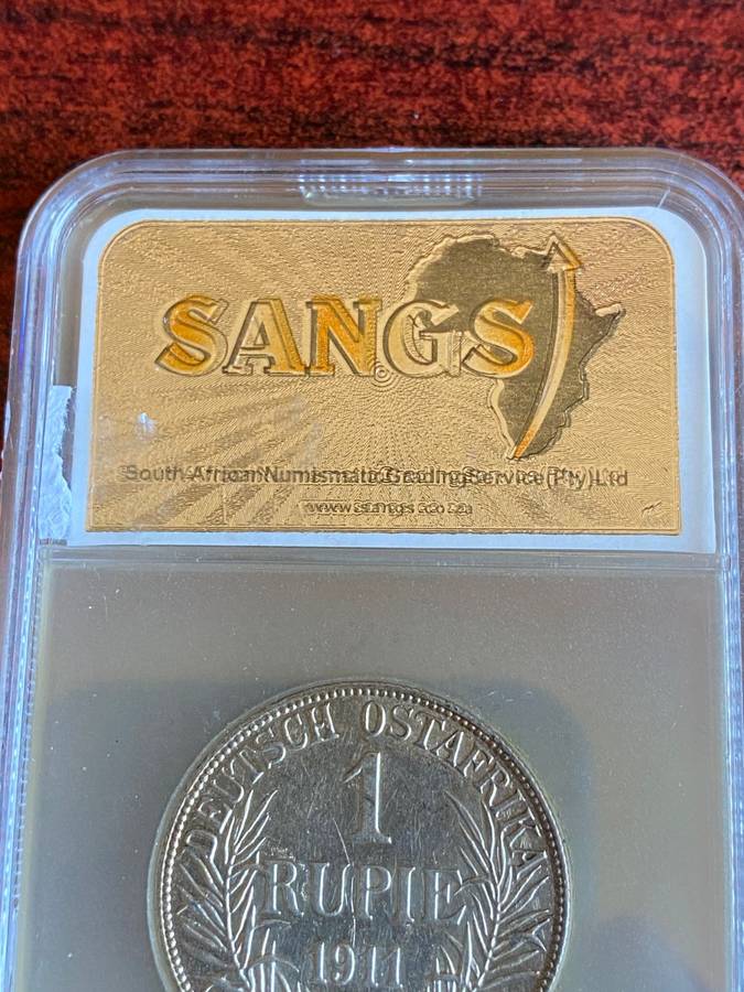 SLABBED GERMAN EAST AFRICA,SILVER 1911- 1 RUPEE