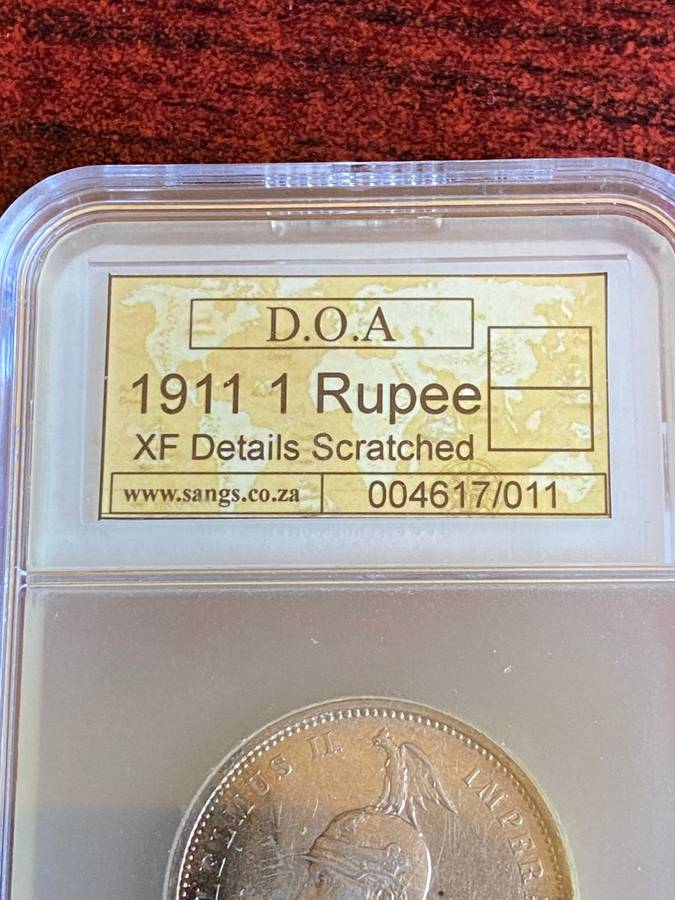 SLABBED GERMAN EAST AFRICA,SILVER 1911- 1 RUPEE