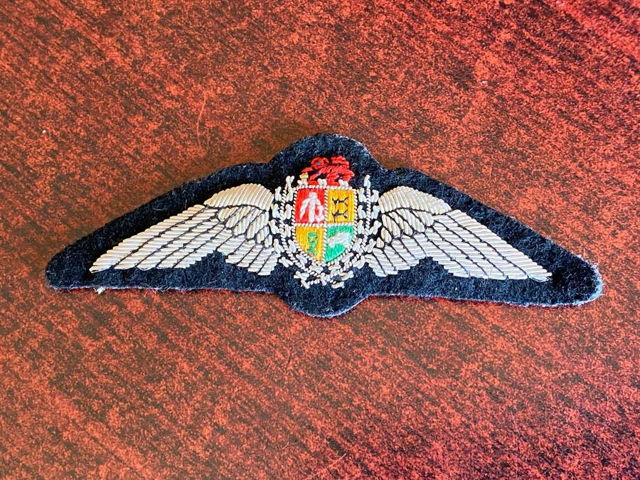SAAF SILVER WIRE EMBROIDERED PILOTS WING-WORN 1993-2003