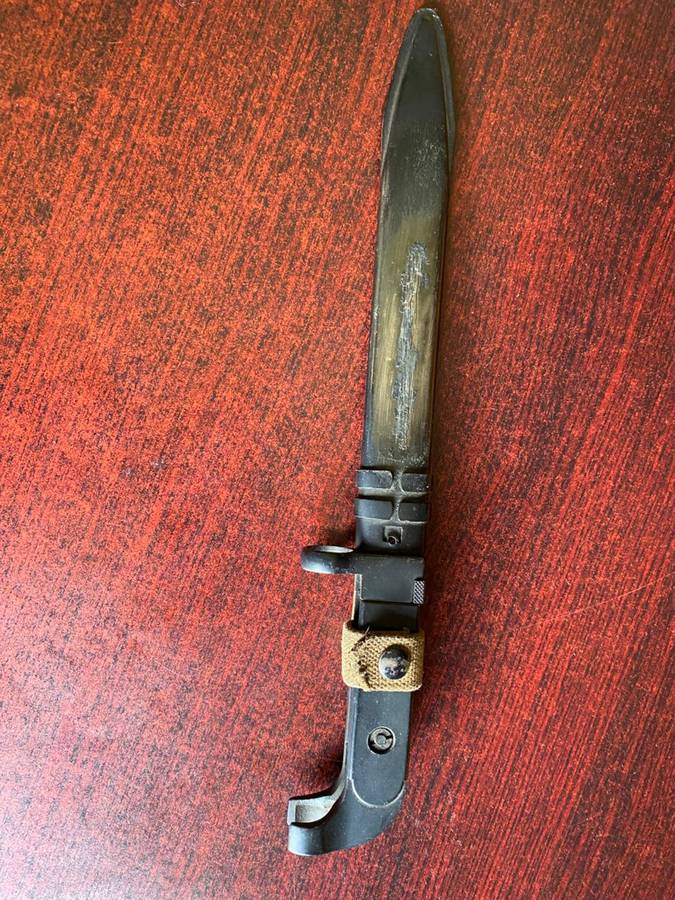AK47 BAYONET-EAST GERMAN WITH EARLY WEB HILT LOOP-GOOD CONDITION