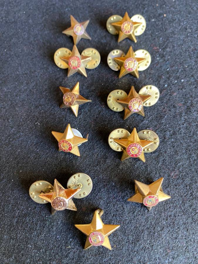 SADF OFFICERS RANK PIPS-MESS DRESS- 11 SOLD TOGETHER- 1960'S-1970'S