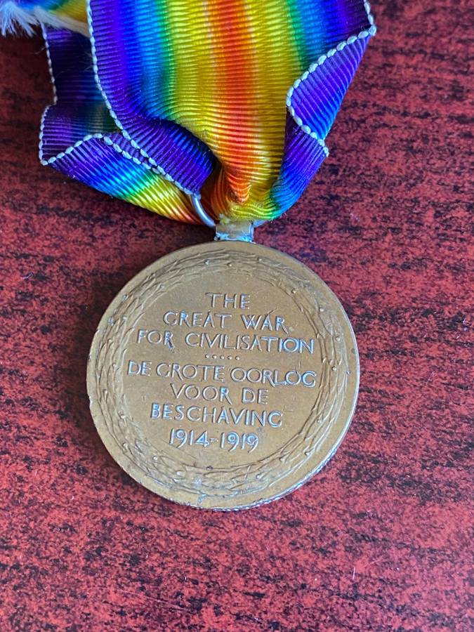 WW1 VICTORY MEDAL AWARDED TO DRIVER TOPHA TOFFIE 4888,CAPE AUXILIARY HORSE TRANSPORT COMPANY