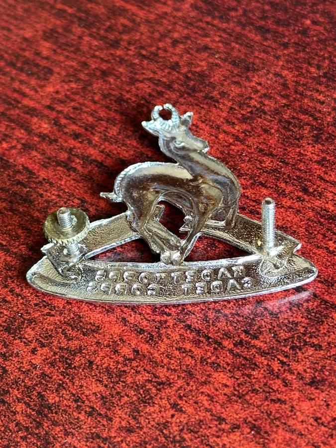SA SCHOOL CADETS CAP BADGE- 2 LUGS CHROME