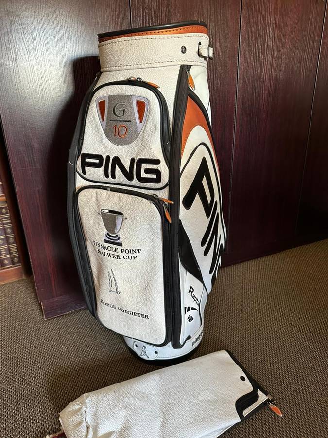 PING G10 DLX CART BAG-PRO CIRCUIT-THIS BAG IS IN VERY GOOD CONDITION,WITH ALL ZIPS WORKING-COMES WIT