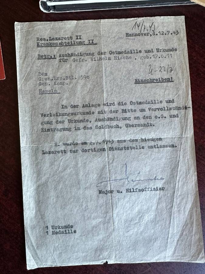 GERMAN DOCUMENTS FOR SALE-PLEASE NOTE THAT THE BOOK IN PICTURES IS NOT FOR SALE