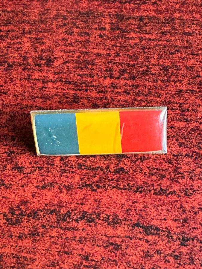 TECHNICAL SERVICE CORPS BERET BAR- ROYAL BLUE/ SAFFRON/ SIGNAL RED- 2 PINS