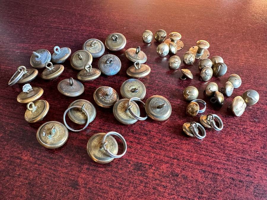 BRASS SA INFANTRY TUNIC BUTTONS