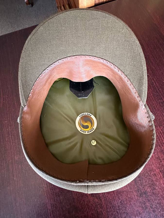 CORPS OF PROFESSIONAL OFFICERS PEAKED CAP -APPROVED 1978-SIZE 57-GOOD CONDITION