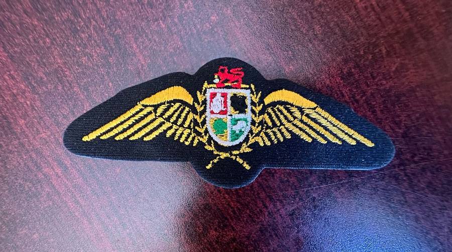 SAAF PILOTS WING-2000 HOURS FLYING TIME 1993-2003- 2 PINS