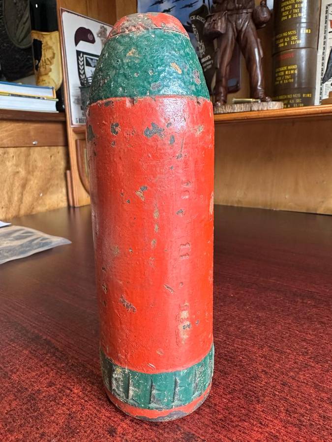 BOER WAR 15 POUND FIELD GUN PROJECTILE- HEIGHT 23 CM