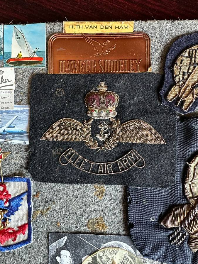 Large selection of badges, paper clips, etc. from Henri Theodor van den Ham, a member.