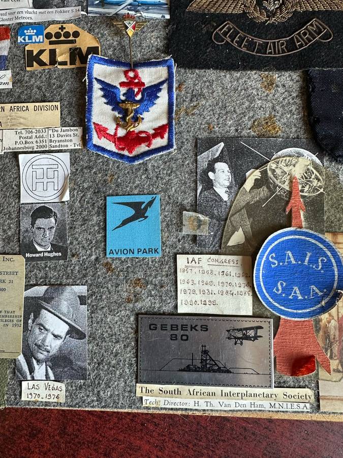 Large selection of badges, paper clips, etc. from Henri Theodor van den Ham, a member.