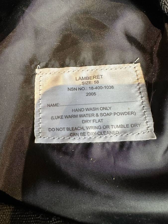 BLACK BERET -SIZE 58 IN VERY GOOD CONDITION