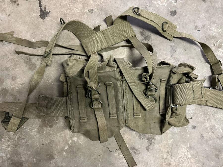 COMPLETE SADF PATTERN 73 SKELETON KIT- WITH YOKE,KIDNEY POUCHES AND YOKE- GOOD CONDITION